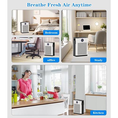 Air Purifier,FRESHDEW Smart WiFi Air Purifiers for Home with H14 HEPA and Activated Carbon Filter, Removes 99.99% of Dust,Odors,Smoke,and Pet Hair Covers up to 2300 Sq.Ft, Quiet and Energy Efficient