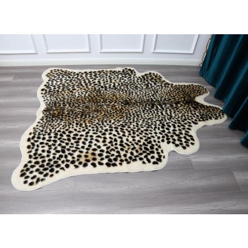 Huichenxing2021FURSTORE Leopard Rug Cheetah Print Rugs for Living Room Bedroom Faux Animal Print Area Carpet Cowhide Skin Mat 4.6x5.8ft