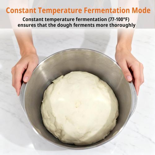 VONCI Electric Dough Maker with Ferment Function,7.3QT (7L) Stainless Steel Dough Mixer Dough Mixer Machine with Fermentation & Timer for Bread, Pizza, Dumplings, Noodles.