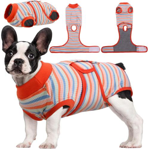 Kuoser Recovery Suit for Dogs Cats After Surgery, Professional Pet Recovery Shirt Dog Abdominal Wounds Bandages, Substitute E-Collar & Cone,Prevent Licking Dog Onesies Pet Surgery Recovery Suit