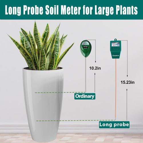 Long Probe Soil Moisture Meter for Plants, Plant Moisture Meter for House Plants, Plant Water Meter for Indoor & Outdoor Large Potted Plants, Hygrometer Gardening Gifts - No Battery Needed