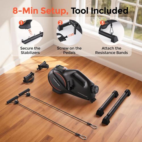 YOSUDA Under Desk Bike Pedal Exerciser - Magnetic Mini Exercise Bike, Desk Pedal Bike for Home/Office Workout