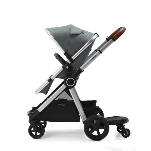Mompush Rider Board for Ultimate 2 & Ultimate 3, Smooth Wheel Ride-On Stroller Board, Non-Skid Surface, Holds up to 44 Pounds
