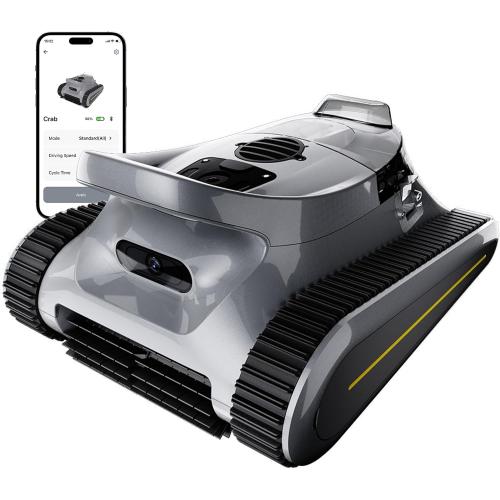 Cordless Robotic Pool Cleaner -Pool Vacuum 180W Brushless Motor, 45,000Pa Suction, Wall Climbing, Sonar Navigation, 3 Modes Automatic Pool Robot for Inground & Above-Ground Pools Up to 2150 Sq. Ft.