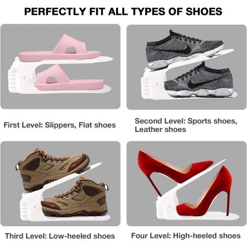 Neprock Shoes Organizer for Closet, Shoe Rack Organizador De Zapatos for Closet Organization, Shoe Slots Organizer Shoe Storage Shoe Holder Space Saver for Entryway(36-Pack)(White)