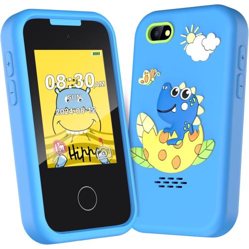 Kids Phone Toys for Boys, 3 4 5 6 7 8 Year Old Boys Girls Christmas Birthday Gifts for Kids, 2.8 Touchscreen Smartphone Toddler Cell Phone, Children Play Toy Phone with Camera, Game, Music, 8GB Card