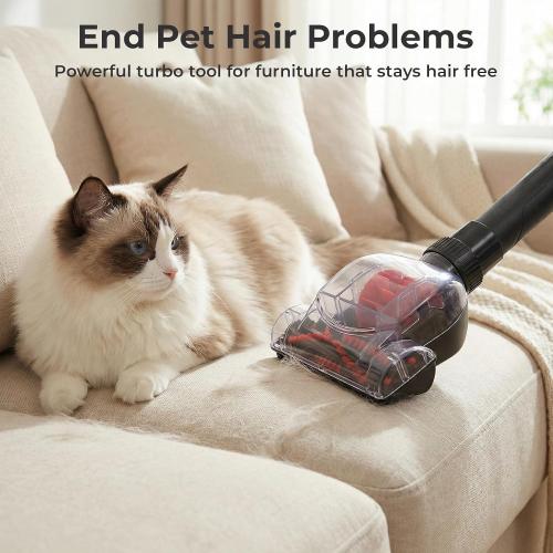 Canister Vacuum Cleaner, 45Kpa 1600W Bagless Canister Vacuum, 4Qt Large Dust Cup, Variable Speed Control, 5 Tools, Lightweight Canister Vacuum for Home, Pet, Carpet, Hard Floor, Red