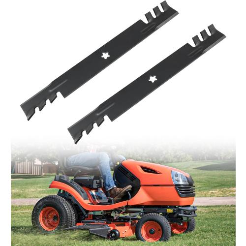 ELITEWILL 2pcs Lawn Mower Blades Mower Parts with 42 Deck Fit for Craftsman Husqvarna Poulan Mowers Replaces OEM #'s 138498,138971,532138971,PP24005,134149,532138498,532127843,Black
