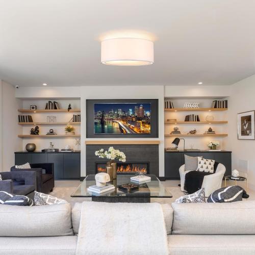 Luupyia 3-Light Double Fabric Drum Ceiling Light Fixture, 12.59 Inches Simple Semi Flush Mount Ceiling Lights with Double Fabric Shade, Modern Drum Chandelier for Bedroom, Hallway E26, 60W