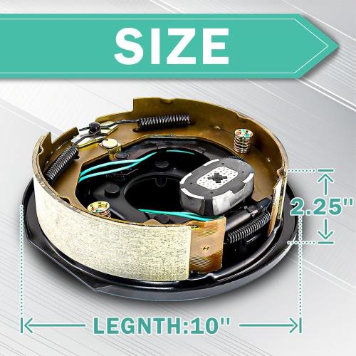 10 x 2-1/4 Trailer Electric Trailer Brake Assembly Right Side for 3500 lbs axle Heavy Duty Electric Trailer Brake Kits 10 x 2.25