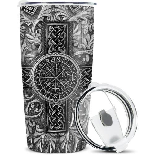 winorax Viking Gifts For Men Dad Nordic Vikings Tumbler 20oz Stainless Steel Insulated Tumblers Coffee Travel Mug Cup Gift For Fathers Day Birthday Christmas