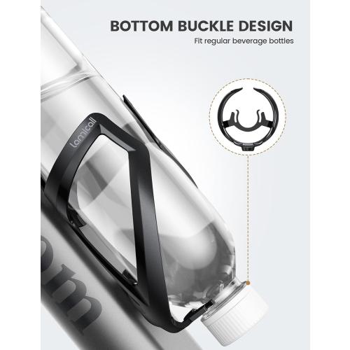 Lamicall Bike Water Bottle Holder - 1.2 Oz Ultralight & Sturdy Bike Cup Holder, Bicycle Drink Cage, Cycling Bike Water Bottle Cage with Screw Tool, for 2.75-3.94 Diameter Bottles