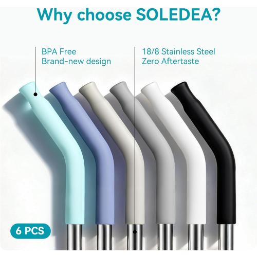 20 oz Straight Metal Straws with Silicone Tip for 20 oz Tumbler, Stainless Steel Reusable Drinking Metal Straw for YETI, STANLEY, US Acrylio, BJPKPK, Simple Modern and so on