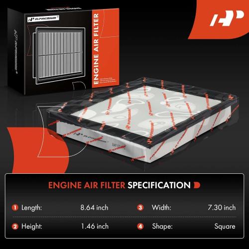 A-Premium Engine Air Filter Compatible with Lexus CT200h 2011-2017, NX300h 2015-2021 & Toyota RAV4 2016-2018, Prius 2010-2015, Prius V 2012-2018, Prius Plug-In, 1.8L 2.5L, Replace# 1780137021