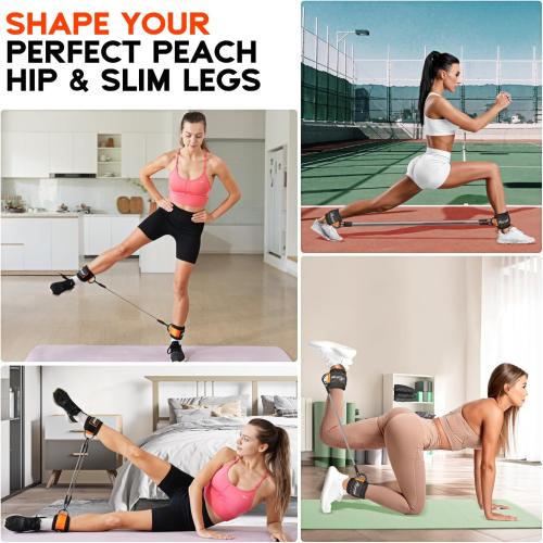 HPYGN Ankle Resistance Bands, Ankle Bands for Working Out with Cuffs, Resistance Bands for Leg Butt Training Workout Equipment for Kickbacks Hip Gluteus Training, Ankle Strap with Exercise Bands