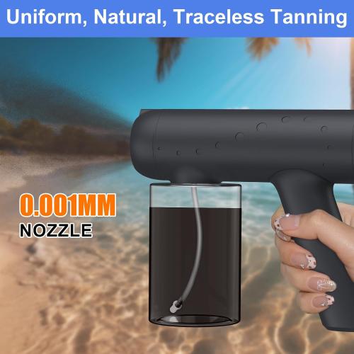 Rechargeable Spray Tan Machine, Cordless Portable Travel Spray Tan Gun-Professional Melanin Support Technology-Faster Tan Results for Self Tanner Travel Beach Salon Home Mobile