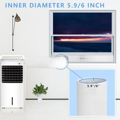 Portable Air Conditioner Kit with Hose, Adjustable Window Seal with Hose for Vertical/Horizontal Window