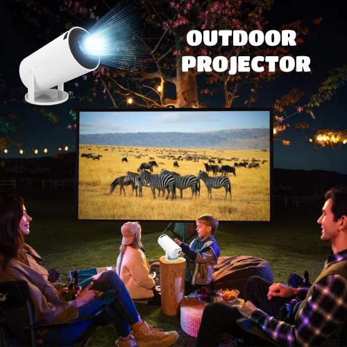 4K Mini Projector with and Bluetooth, Portable Smart Projector 1080P Support, 180°Rotatable Home Movie Projector Android 11 for Phone/TV Stick/Laptop