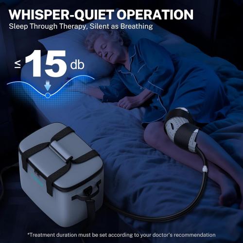 CUEME Ice Machine for Knee After Surgery, Programmable Timer Cold Therapy Machine, Knee Replacement Recovery System, Cryotherapy Pain Relief Pad for Shoulder, Hip, Ankle & Foot