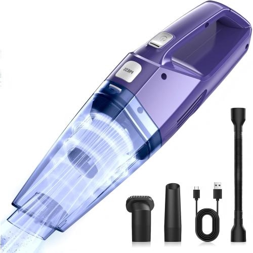 NO ACCESSORIES Handheld Vacuum Cordless – Car Vac Portable with 8KPA  Low Noise, Lightweight Hand Held Vacuum Cordless Rechargeable for Car/Home/Dust/Pet Hair, Mine Portable Vacuum