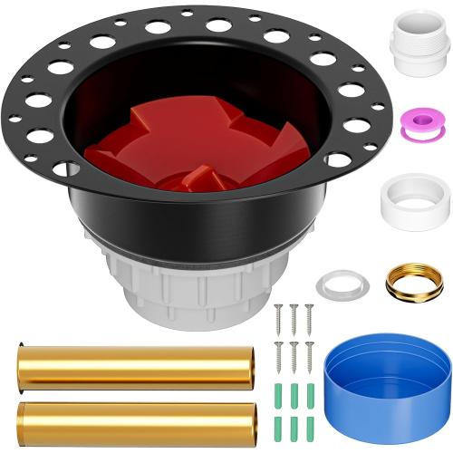Freestanding Tub Drain, PVC Free Standing Tub Drain Kit for All Freestanding Bathtubs,1-1/2” to 2” Drainage Pipe Fitting, Brass Tailpipe, Quick Installation and Removal