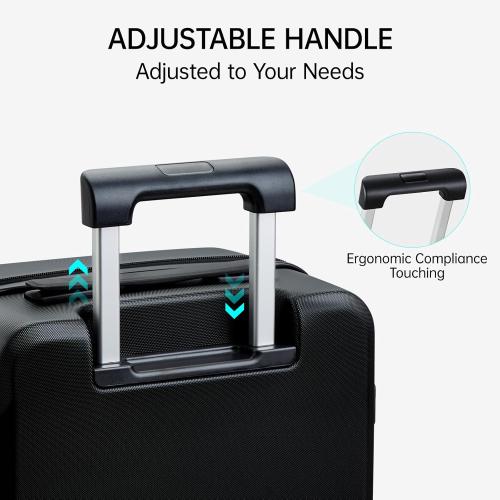 Size 20inch Color Grey MILADA 20 Inch Carry On Luggage Airline Approved 22x14x9 Luggage Carry On Suitcase Hard Shell Suitcases with Wheels Carry on Bag Travel Luggage with TSA Lock,Grey