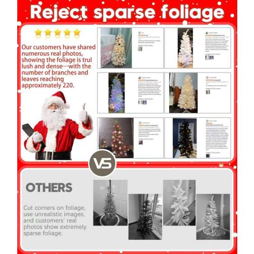 Pre-Lit Artificial Christmas Tree, Warm White Lights, Colorful Lights, Includes Stand, 4 feet (Gold)