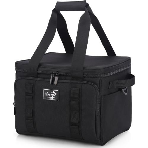 18L Small Insulated Cooler Bag Soft Sided Portable Collapsible ice Cooler for Beach, Camping, 24-Can, Leakproof