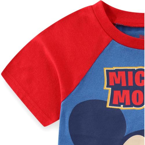 Size 6 ...Disney Mickey Mouse Boys Short Sleeve T-Shirt and French Terry Short Set for Toddler and Big Kids
