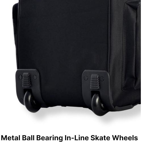 Black 22Inch Olympia U.S.A. 22 inch Carry On 8 Pockets Wheeled Rolling Duffel Bag Water Resistant Luggage Lightweight Travel Suitcase with Retractable Handle