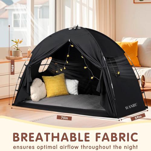 Bed Tent Twin and Full for Kids, Canopy Privacy Sleep Tent Indoor Bunk