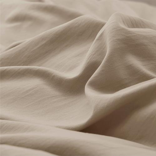 Bestouch Deep Beige Duvet Cover King Size - 3 Pieces Prewashed Cotton-Like Extra Soft Bedding Set, Includes 1 Duvet Cover with Zipper Closure & 2 Pillow Shams, Comforter Not Included