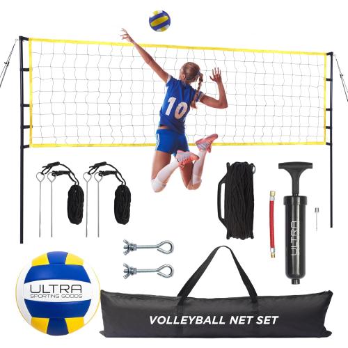 Volleyball Net Outdoor - Includes 32x3 Feet Regulation Size Net - Volleyball Net for Backyard, Beach, or Pool
