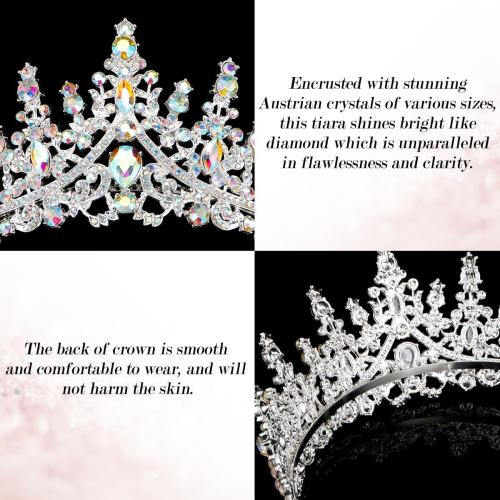 Queen Crown for Women Crystal Princess Tiaras Rhinestone Wedding Tiara for Bride Birthday Crown for Women Bride Prom Pageant Halloween Costume Cosplay Props Hair Accessories
