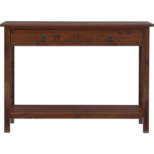Linon Home Dcor Console Table, 42.01w x 13.98d x 30.71h, Antique Tobacco