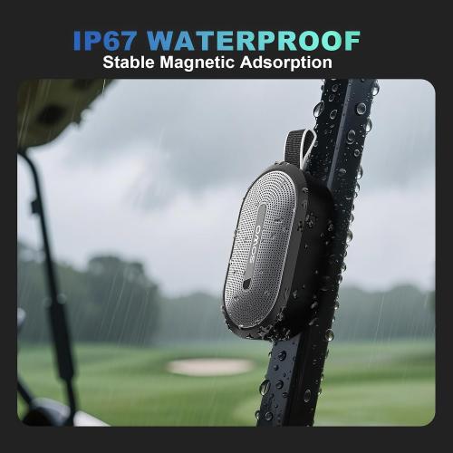 SOWO Portable Small Speaker, Magnetic Bluetooth Speaker for Golf Cart