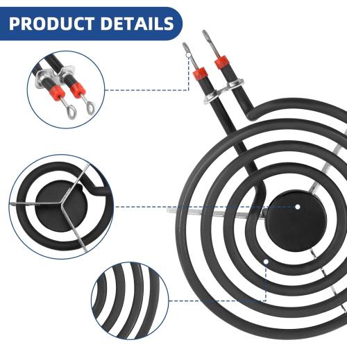 Silver Electric Stove Burner Drip Pans and Stove Burner by MIFLUS