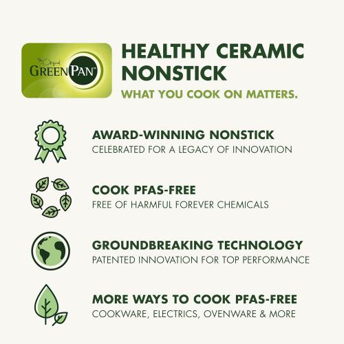GreenPan Hybrid 11” Nonstick Stainless Steel Wok Pan, APEX Tri-Ply Thermobond PFAS-Free Ceramic NO LID MISSING LID