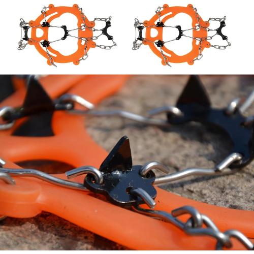 2packs Snow Tractions Cleats Elastics Snow Cleats Light Weight Ice Cleats for Ice and Grass