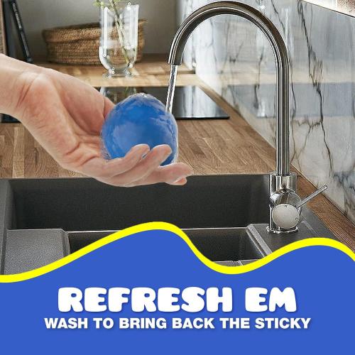 Glorbs Sticky Stress Balls - Fidget Toys Pack of 7 - Glow in The Dark Stress Ball - Sticks to Ceiling and Wall - Stress Relief Gifts, Party Favors, Squishy Toys, Anxiety Relief Stress Balls for Adults