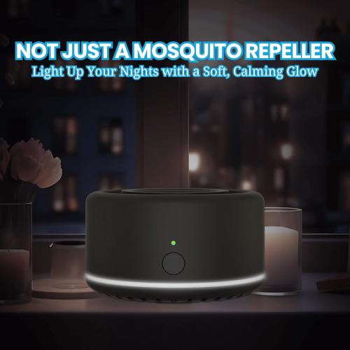 Mosquito Repellent Outdoor Patio Rechargeable Portable Insect Repeller Indoor 30 ft Mosquito-Free Protection Bug Repellent Device Camping Hiking Outing 2 Refills (Black)