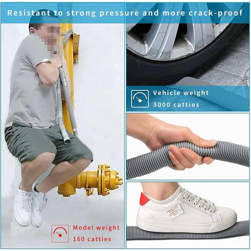 Elyfree 10ft Washing Machine Drain Hose, Universal Drain Hose Extension Kit for Washer, Dishwasher, Flexible Discharge Hose for LG/GE/Samsung, Fit up to 1-1/2 Inch Drain Outlets (10)