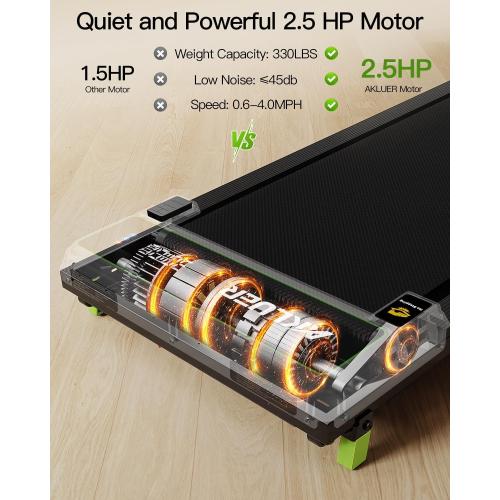 Walking Pad with Incline, Under Desk Treadmill for Home, 2.5HP Portable Treadmills with Remote Control, 4 in 1 Incline Treadmill with LED Display