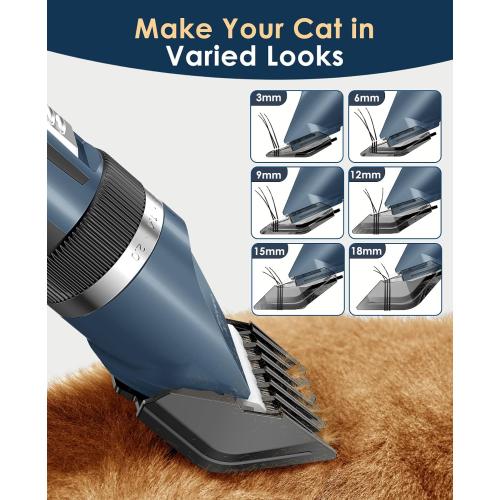 oneisall Quiet Cat Clippers for Matted Hair & Long Hair, Cat Shaver