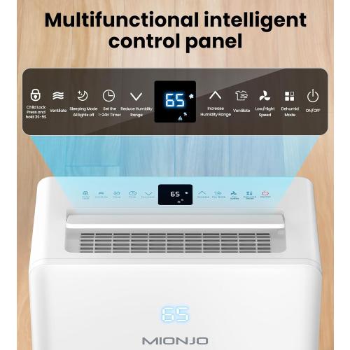 4500 Sq. Ft Dehumidifier for Basement Quilt Compressor Dehumidifiers for Home with Drain Hose, Energy Efficient, Intelligent Humidity Control, Dehumidifier for Bathroom, Bedroom, Office