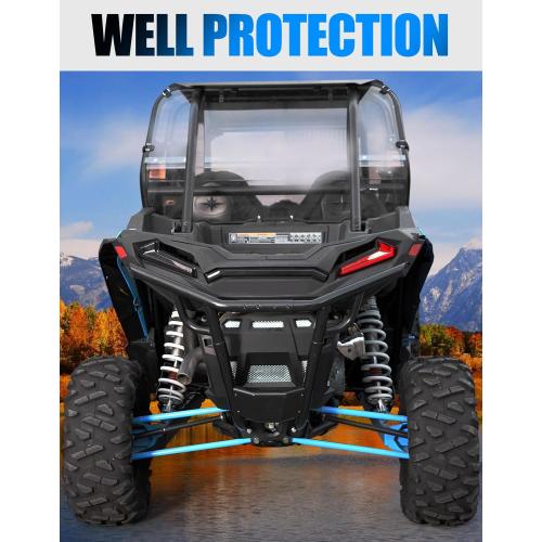 A & UTV PRO Rear Bumper Low Profile Heavy Duty Brush Guard with 2019-2025 Polaris RZR XP 1000/4 1000 /Turbo/XP 4 Turbo Replace #2884020-458