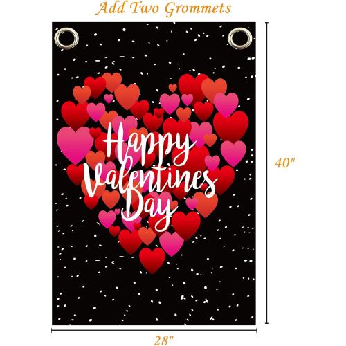 Valentine's Day Flag, Valentine's Heart Garden Flag Valentine Flags for Your Valentine's Day Decoration