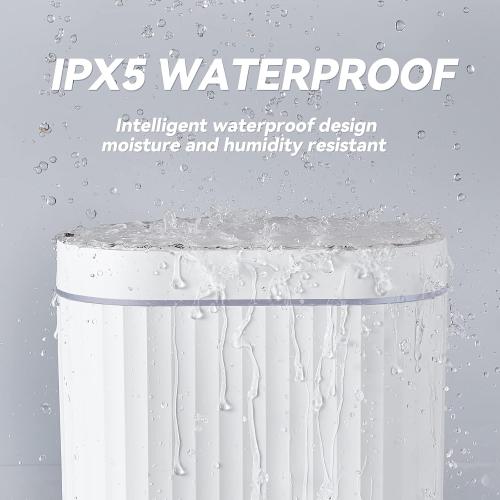 ELPHECO Bathroom Motion Sensor Trash can 8 Litre Automatic Garbage Can, 2 Gallon Slim Plastic Smart Trash Can with Lid, Waterproof Intelligent Trash Bin for Bedroom, Bathroom, Kitchen, Office