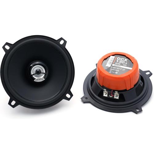 Black HERTZ Dieci Series DCX-1303 5.25 Two-Way Coaxial Speakers - Pair