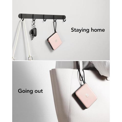 VRURC Mini Portable Charger, 22.5W USB C Fast Charging 10000mAh Pocket Power Bank with Built-in Cable, Battery Pack for iPhone 16 15 14 13 Samsung Galaxy S23 S22 Google Android, Pink(1 Pack)